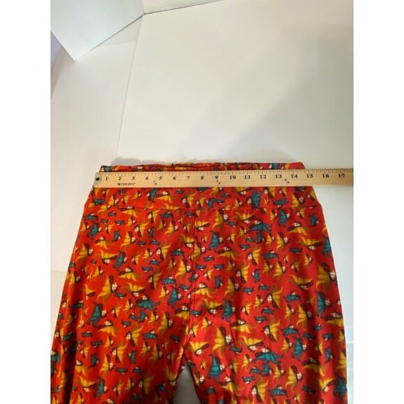 Lularoe Red with Butterflies Super Soft Leggings Women’s Size Tall & Curvy - Picture 6 of 8